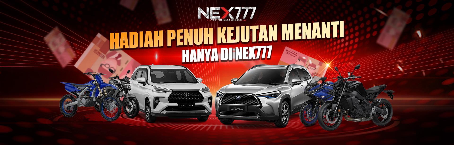 DAPATKAN HADIAH PENUH KEJUTAN MENANTI HANYA DI NEX777